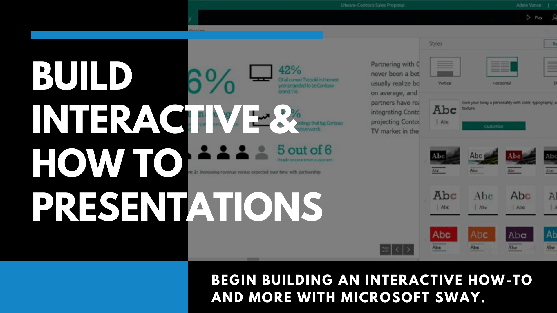 Graphic saying, "Build Interactive & How to Presentations"