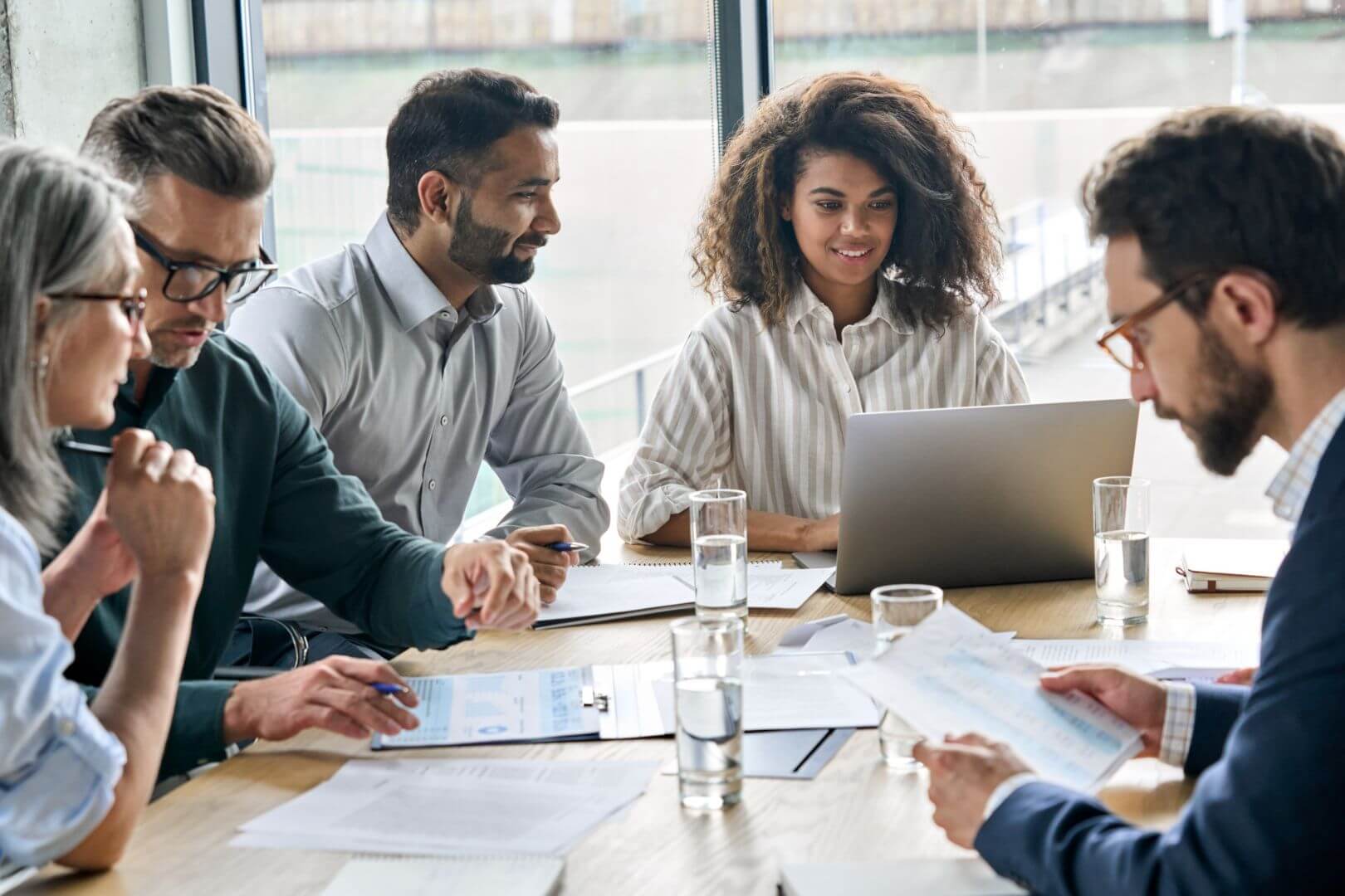 Photo of a meeting with people collaborating